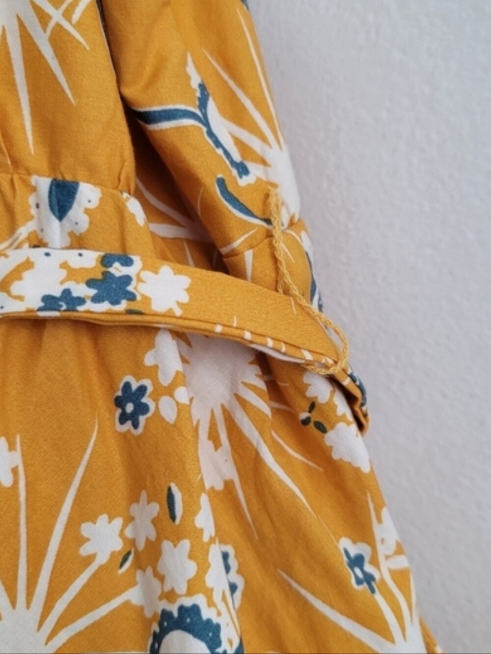 Modcloth Yellow Instant Energy Floral Sunglasses Faux Wrap Summer Dress - Picture 9 of 10